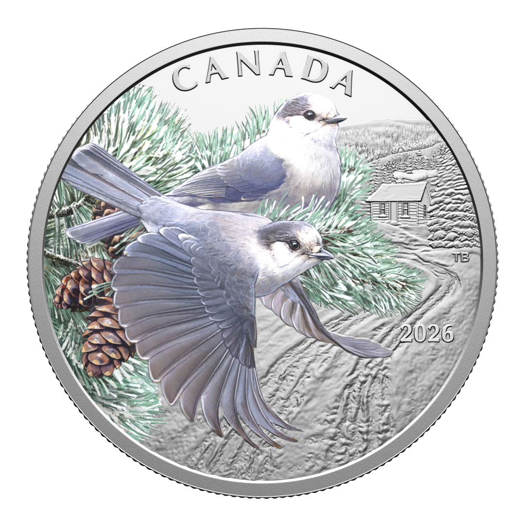 $20 1 oz Fine Silver Coin Colourful Birds: Canada Jays 2026 (253808)