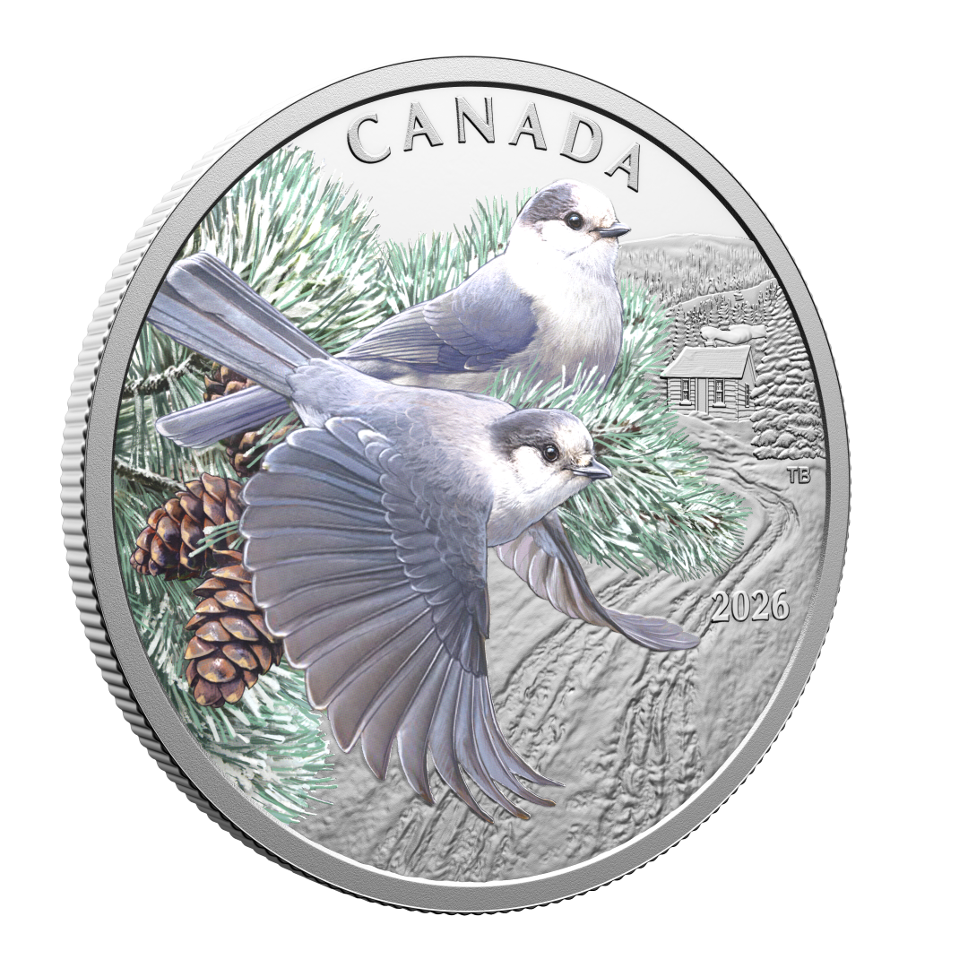 $20 1 oz Fine Silver Coin Colourful Birds: Canada Jays 2026 (253808)