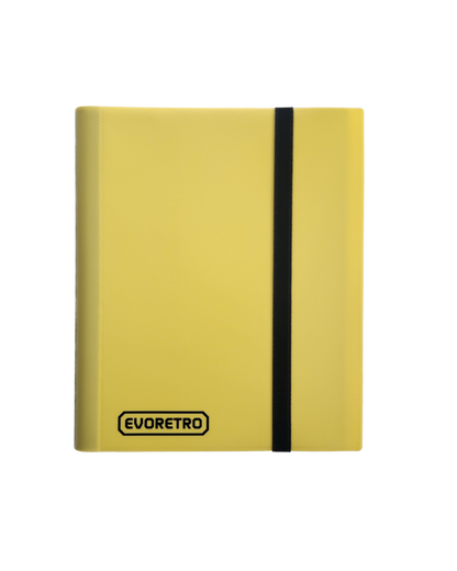 EVORETRO 9 Pocket Card Flex Portfolio 360 Card Collector Folio Binder - Yellow