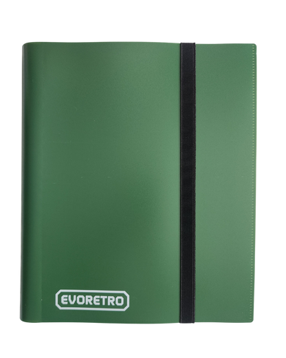 EVORETRO 9 Pocket Card Flex Portfolio 360 Card Collector Folio Binder - Green