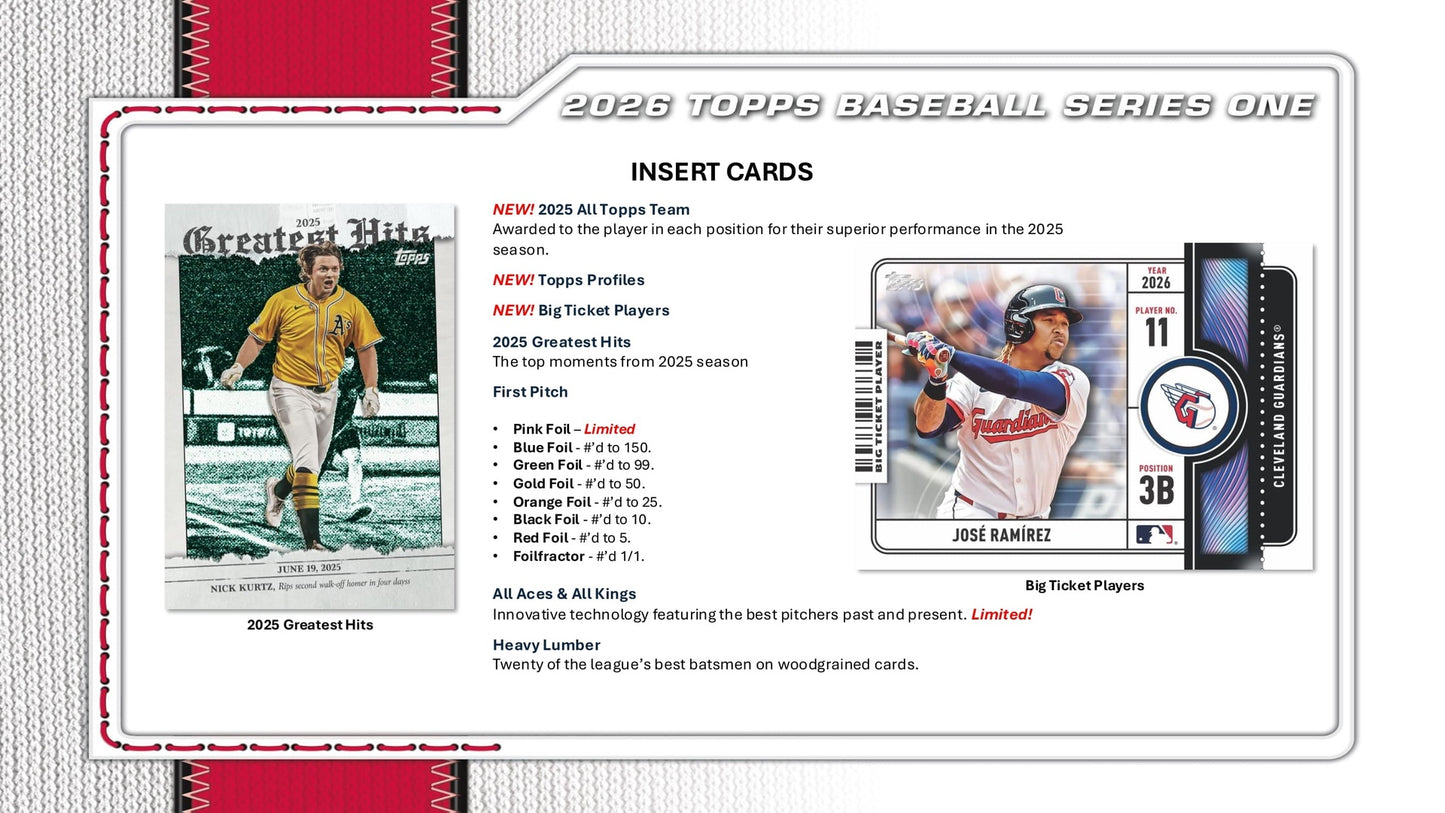 2026 Topps Series 1 Baseball Value Box