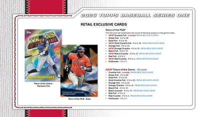 2026 Topps Series 1 Baseball Value Box
