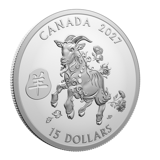 $15 Fine Silver Coin Lunar Year of the Goat 2027 (255380)