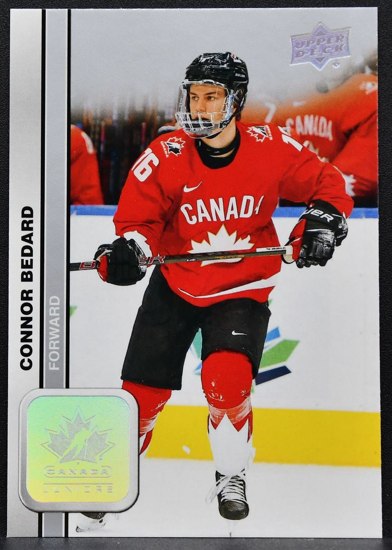 2023-24 Upper Deck Team Canada Juniors Base Connor Bedard 8 Team Canada 8229