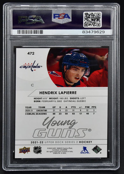 2021-22 UD Series 2 Young Guns Hendrix Lapierre 472 RC #1