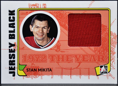 2009-10 ITG 1972 Year Hockey Used Jersey Black Mikita Blackhawks Jersey 0863