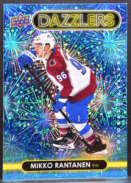 2021-22 Upper Deck Series 2 Dazzlers Blue Mikko Rantanen DZ-61 Avalanche 9935