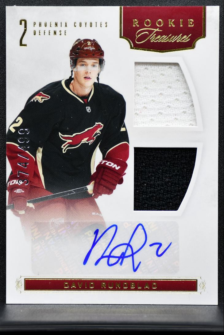 2011-12 Panini Rookie Anthology Treasures Jersey Rundblad RC Auto Jersey 3118