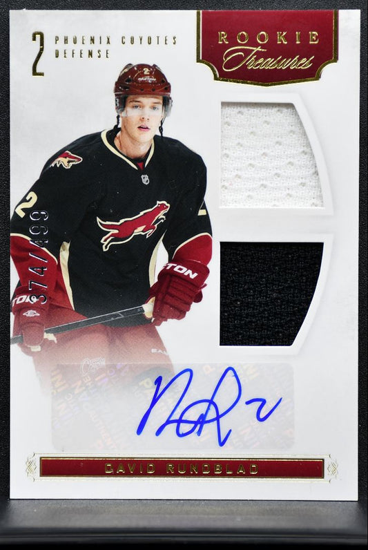 2011-12 Panini Rookie Anthology Treasures Jersey Rundblad RC Auto Jersey 3118