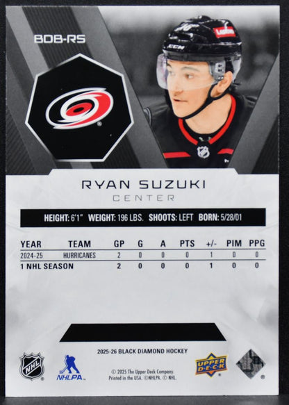 2025-26 Upper Deck Black Diamond Ryan Suzuki BDB-RS RC 344/349 0015