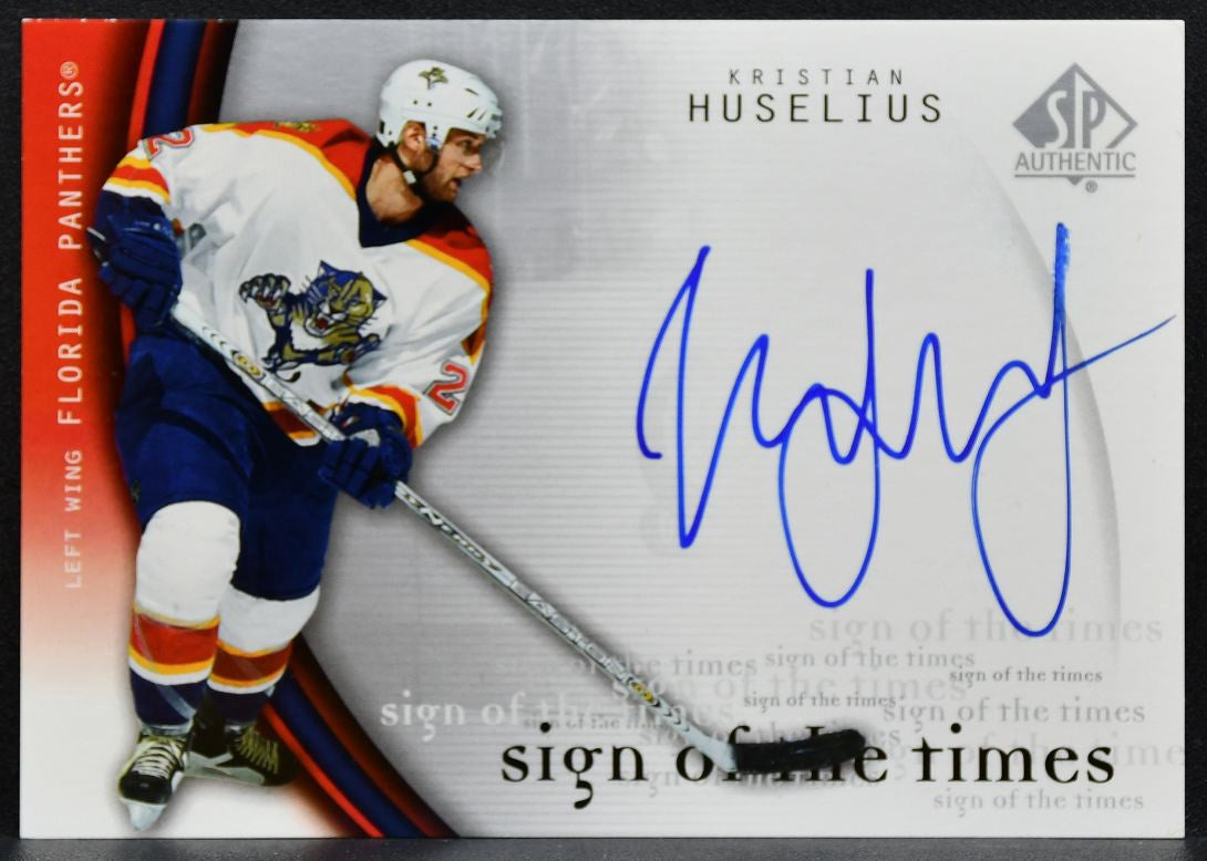 2005-06 SP Authentic Sign of the Times Huselius KH Florida Panthers Auto 0843