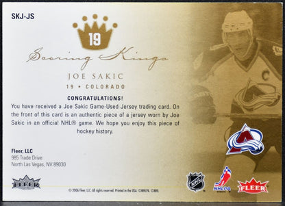 2006-07 Fleer Ultra Scoring Kings Jersey Joe Sakic SKJ-JS Avalanche Jersey 8648