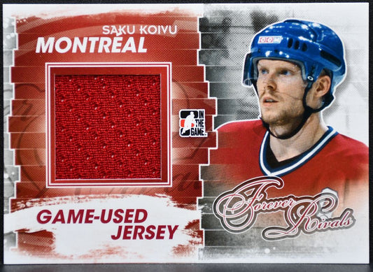 2012-13 ITG Forever Rivals Used Jerseys Blue/Red Koivu Canadiens Jersey 9768