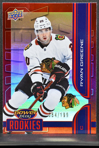 2025-26 UD Extended Series Rookies Power Play Red Greene RC 064/199 3161