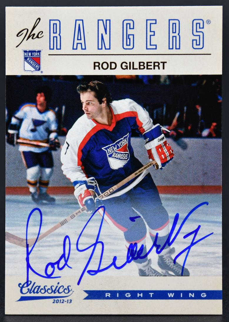 Carte autographiée de Rod Gilbert (New York Rangers) de la collection Panini Classics Signatures 2012-2013