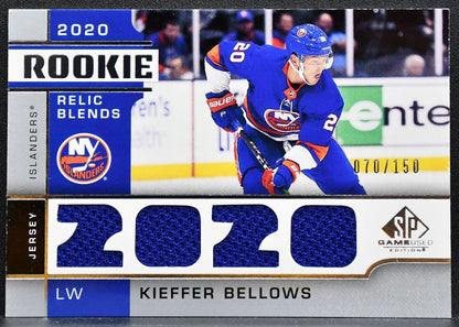 2020-21 SP Game Used Rookie Relic Blends Kieffer Bellows RC 070/150 Jersey 3087