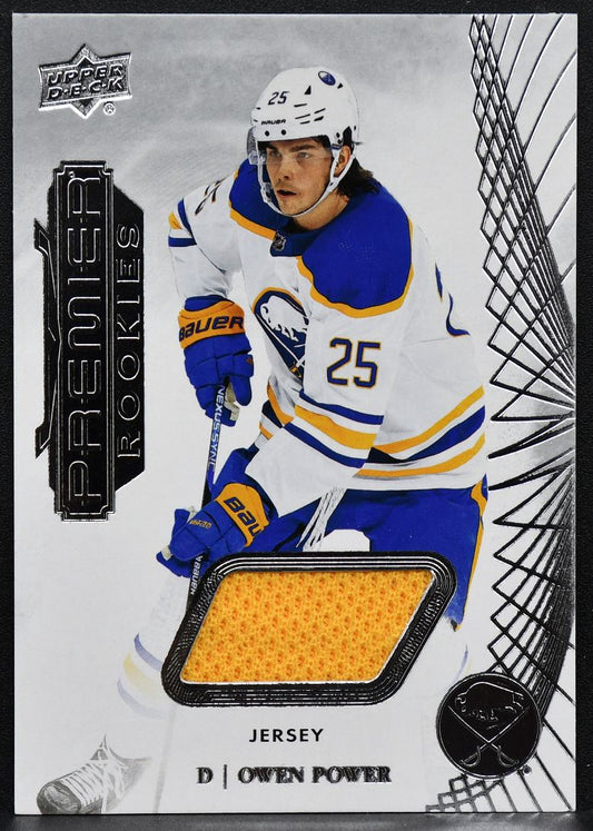 2022-23 UD Premier Rookies Jersey Owen Power 111 Buffalo Sabres RC Jersey 3209