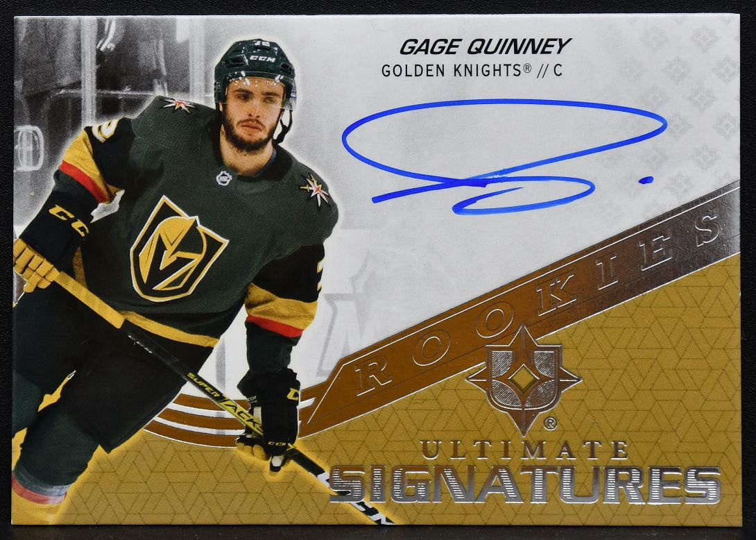 2020-21 UD Ultimate Collection Gage Quinney USR-GQ Golden Knights RC Auto 2247