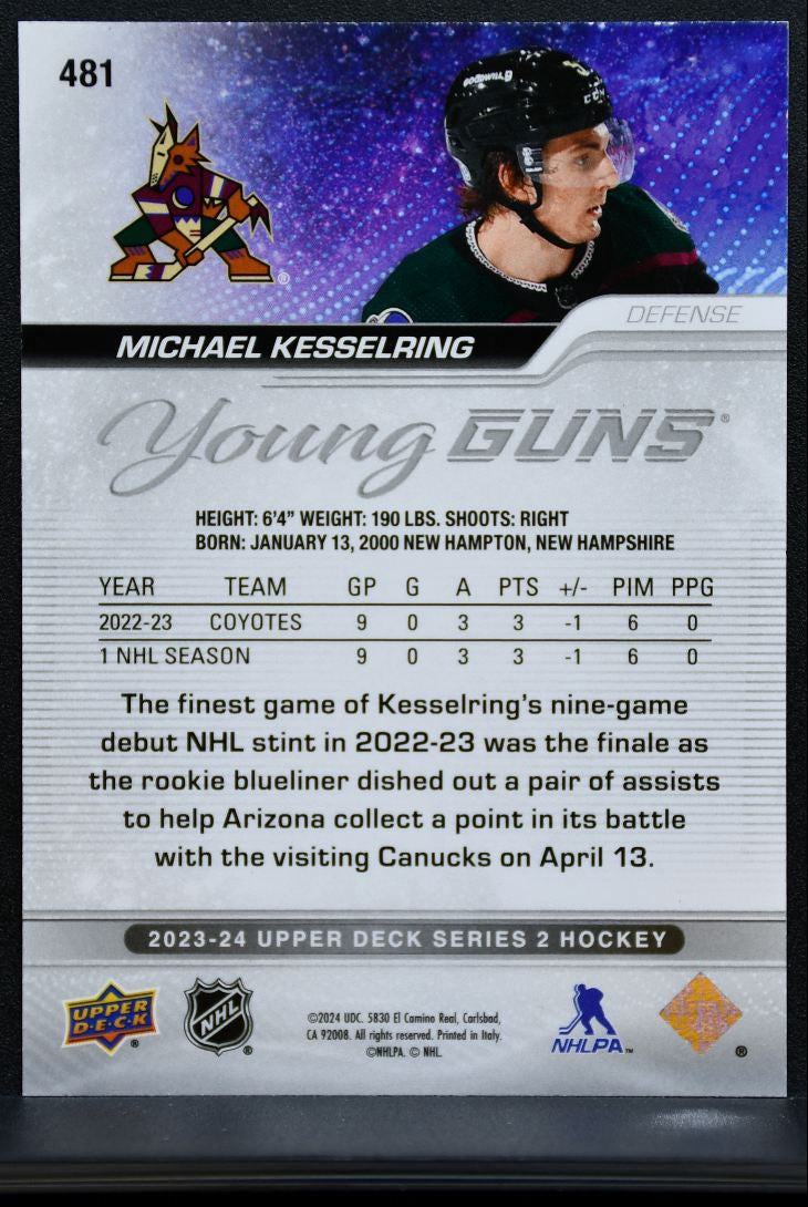2023-24 UD Series 2 Exclusives Michael Kesselring RC 005/100 0528