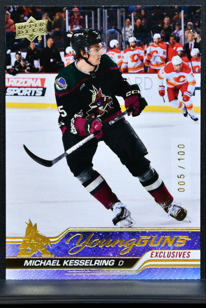 2023-24 UD Series 2 Exclusives Michael Kesselring RC 005/100 0528
