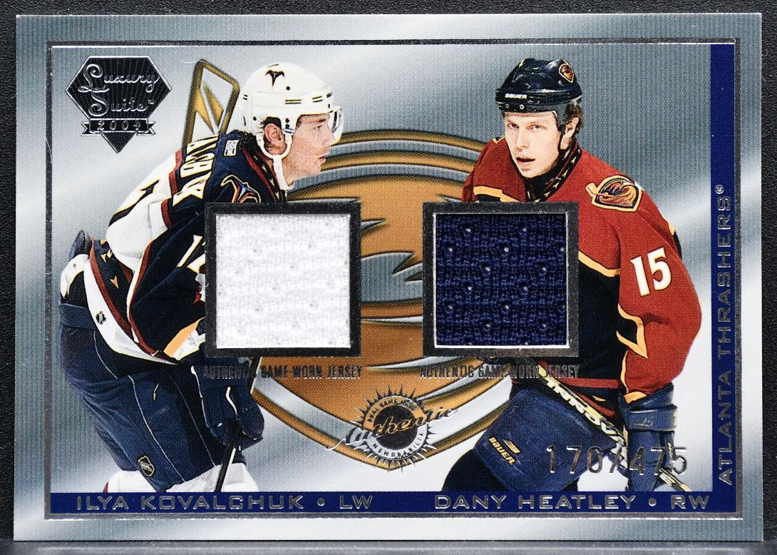 2003-04 Pacific Luxury Suite Jersey Ilya Kovalchuk/Dany Heatley Jersey 3469