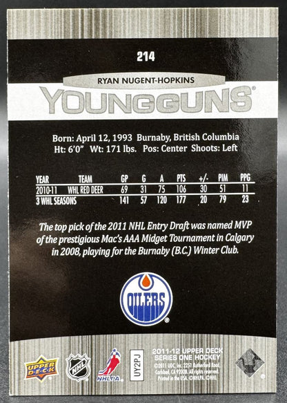 2011-12 UD Young Guns Ryan Nugent-Hopkins 214 Edmonton Oilers RC
