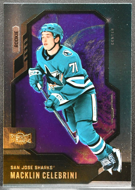 2024-25 SkyBox Metal Universe Rookie Macklin Celebrini 136 Sharks RC 4292