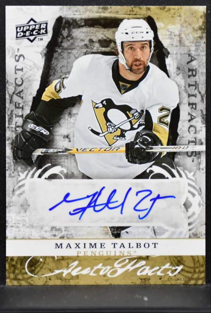 2008-09 Upper Deck Artifacts Auto-Facts Maxime Talbot AF-MT Penguins Auto 3827