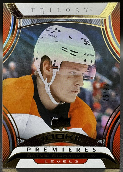 2024-25 Upper Deck Trilogy Rookie Premiere Matvei Michkov T-24 Philadelphia Flyers RC 25/99