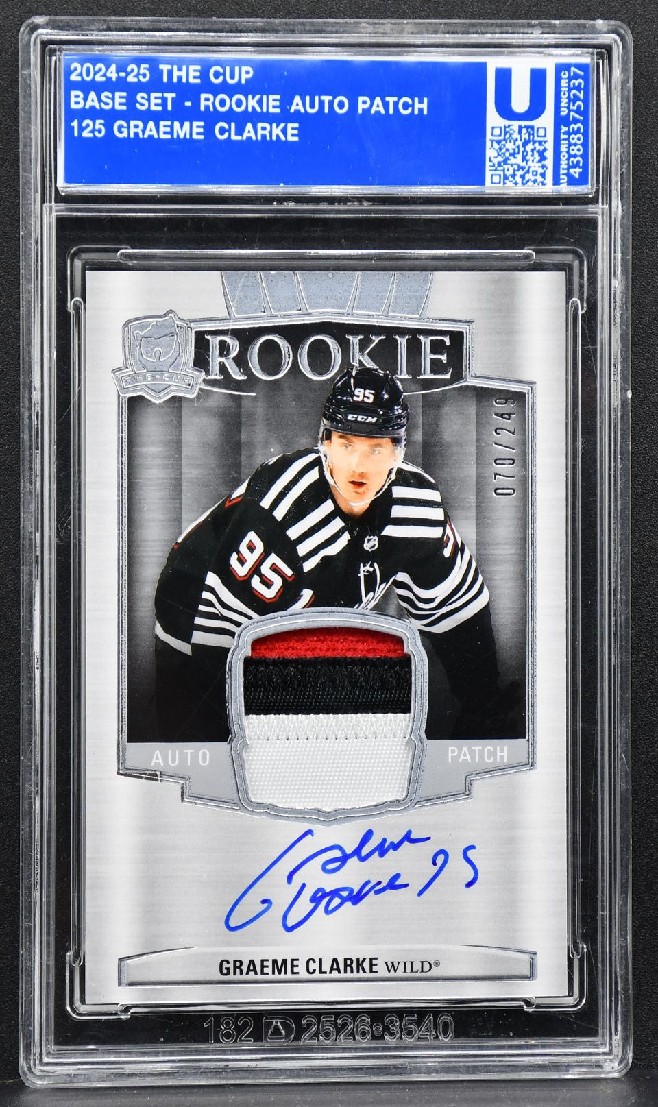 2024-25 UD The Cup Base Set Rookie Auto Patch Clarke 125 RC Auto Patch 2316