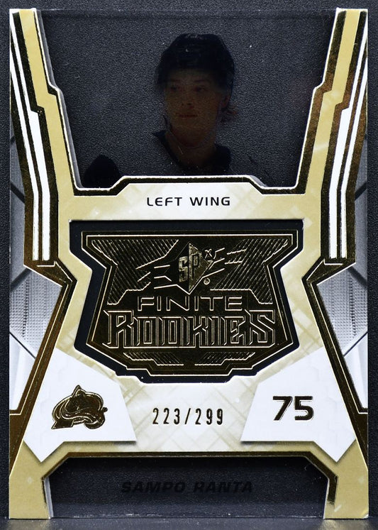 2021-22 SPx Finite Rookies Gold Sampo Ranta F-28 Colorado Avalanche RC 223/299 8730
