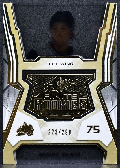 2021-22 SPx Finite Rookies Gold Sampo Ranta F-28 Colorado Avalanche RC 223/299 8730