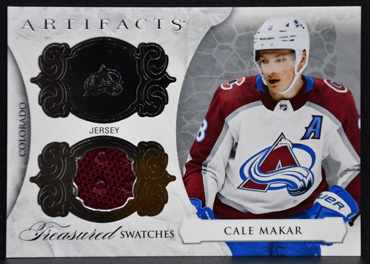 2023-24 UD Artifacts Treasured Swatches Cale Makar TS-CM Avalanche Jersey 4107
