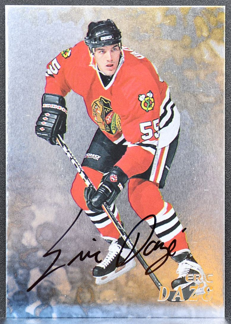 1998-99 Be A Player Signature Eric Daze 179 Chicago Blackhawks Auto 8638