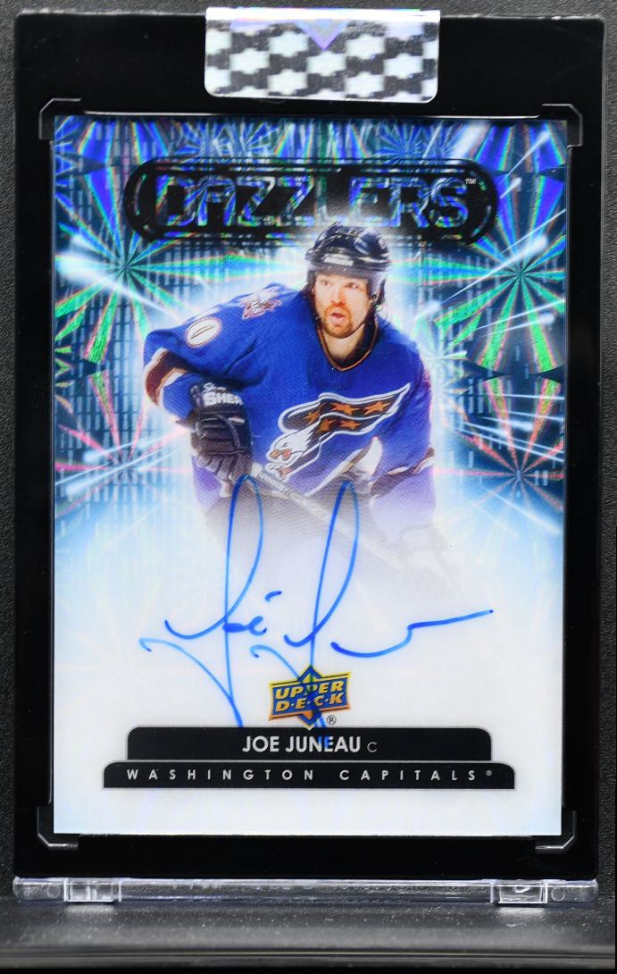 2025-26 Upper Deck Clear Cut Dazzlers Blue Auto Joe Juneau Capitals Auto 7428