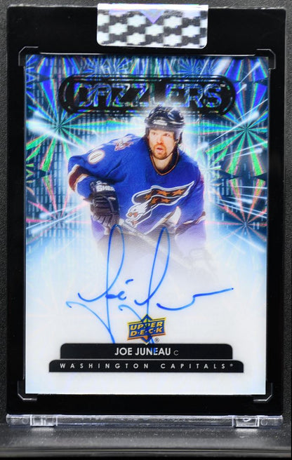2025-26 Upper Deck Clear Cut Dazzlers Blue Auto Joe Juneau Capitals Auto 7428