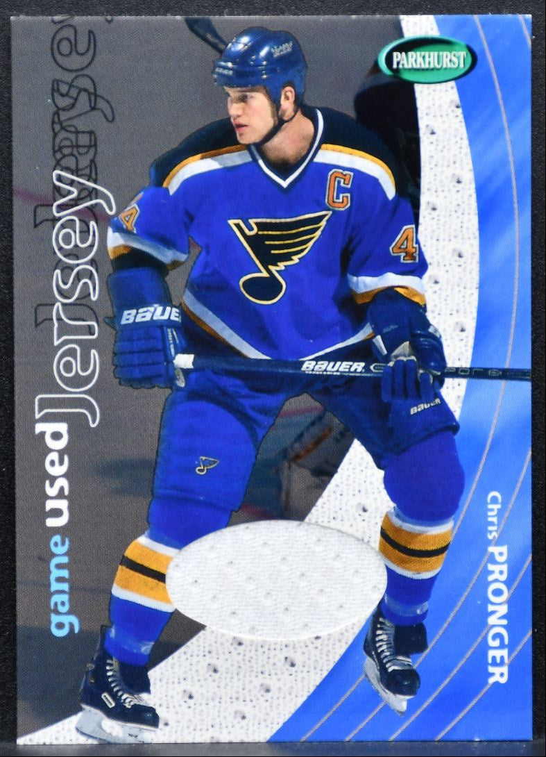 2001-02 Parkhurst Jersey Chris Pronger PJ-40 St. Louis Blues Jersey 4480