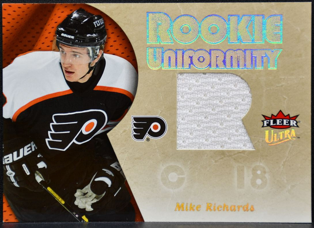 2005-06 Fleer Ultra Rookie Uniformity Jersey Mike Richards Flyers RC Jersey 9188