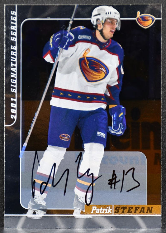 2000-01 Be a Player Signature Series Auto Patrik Stefan 137 Thrashers Auto 7303