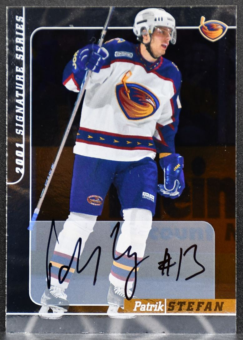 2000-01 Be a Player Signature Series Auto Patrik Stefan 137 Thrashers Auto 7303