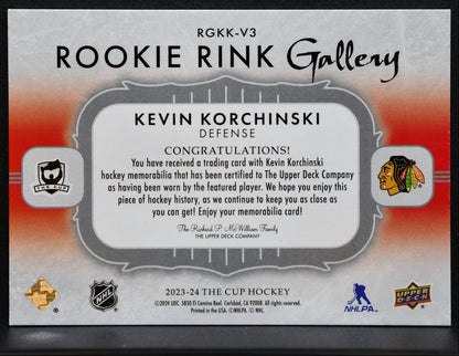 2023-24 UD The Cup Rookie Rink Gallery Patch Korchinski 28/35 Patch 0788