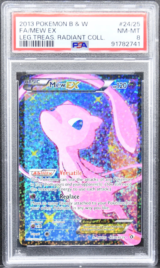 Pokémon Legendary Treasures Radiant Mew EX Full Art RC24 Holofoil PSA 8