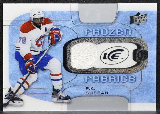 2015-16 Upper Deck ICE Frozen Fabrics P.K. Subban FF-PS Canadiens Jersey 9846