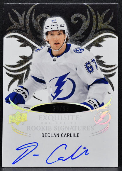2024-25 UD Ice Exquisite Collection Rookie Signatures Carlile RC Auto /99 6989