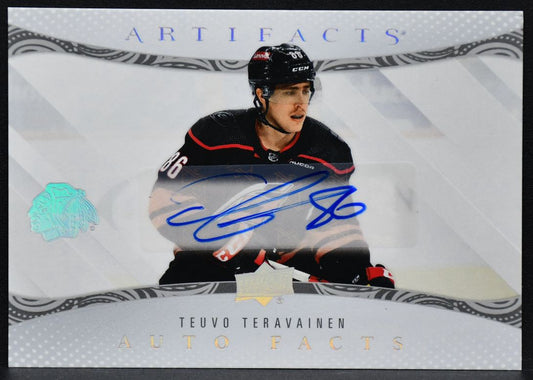 2024-25 UD Artifacts Auto Facts Teuvo Teravainen AF-TT Chicago Blackhawks Auto 4863