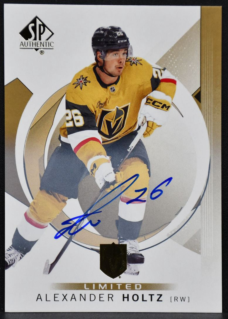 2024-25 SP Authentic Auto Limited Alexander Holtz 69 Vegas Golden Knights Auto