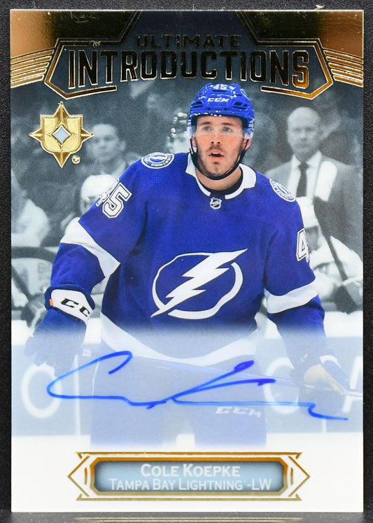 2022-23 UD Ultimate Collection Introductions Koepke UI-87 Lightning RC Auto 6085