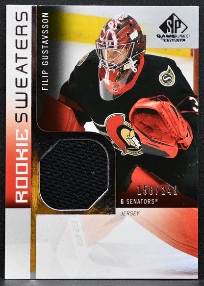 2021-22 SP Game Used Rookie Sweaters Filip Gustavsson Senators RC Jersey 6323