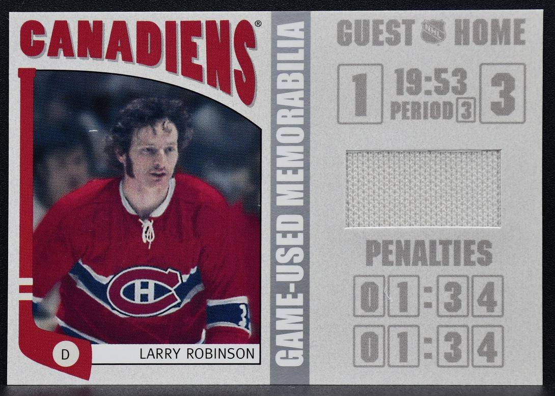 2004-05 In The Game Franchises Canadian Memorabilia Larry Robinson Jersey 8609