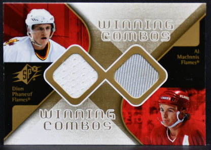 2007-08 SPx Winning Combos Dion Phaneuf/Al MacInnis WC-PM Calgary Flames Jersey 3781